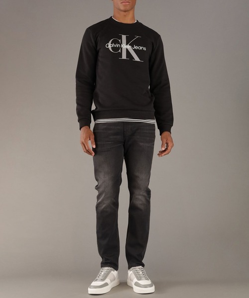 Calvin Klein(カルバン・クライン)の「【 Calvin Klein / カルバン クライン 】MONOGRAM LOGO SWEAT / モノグラム ロゴ スウェット(スウェット・メンズ・ブラック・LARGE/MEDIUM/SMALL)」の4枚目の写真