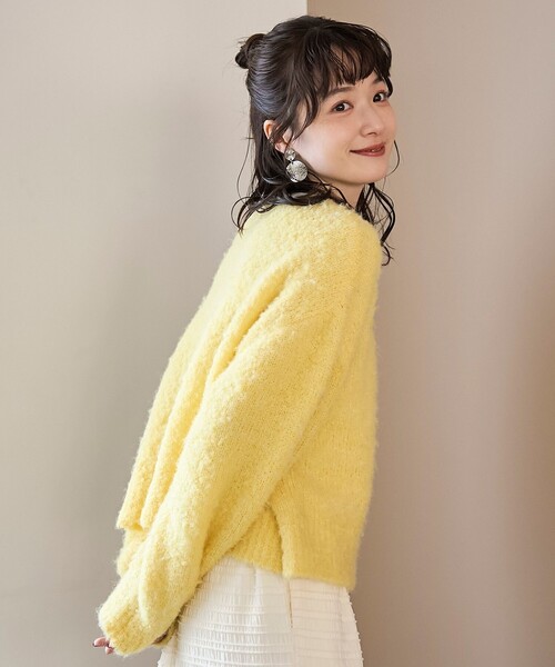 セール】ブークレ 2way ミックスニットカーディガン【Youtube紹介