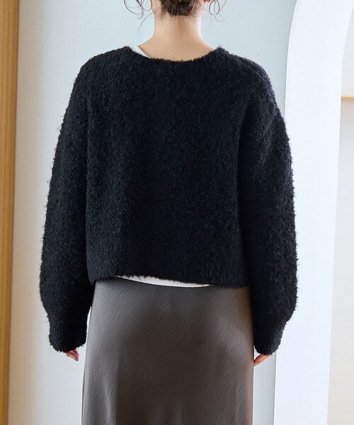 coen（コーエン）の「ブークレ 2way ミックスニットカーディガン【Youtube紹介アイテム】（ニット/セーター・レディース・イエロー/コバルトブルー/ロイヤルブルー/ピンク/ライトグレー/ブラック・M/L）」の21枚目の写真