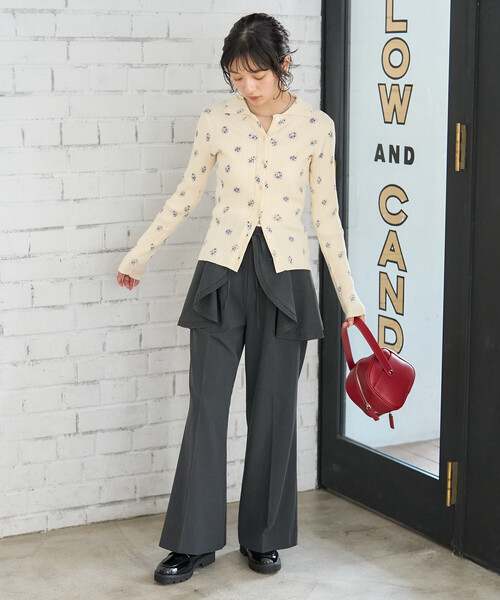 未使用 NON TOKYO 24SS プリント リブ カーディガン フラワー 未使用 NON TOKYO 24SS プリント リブ カーディガン フラワー NON