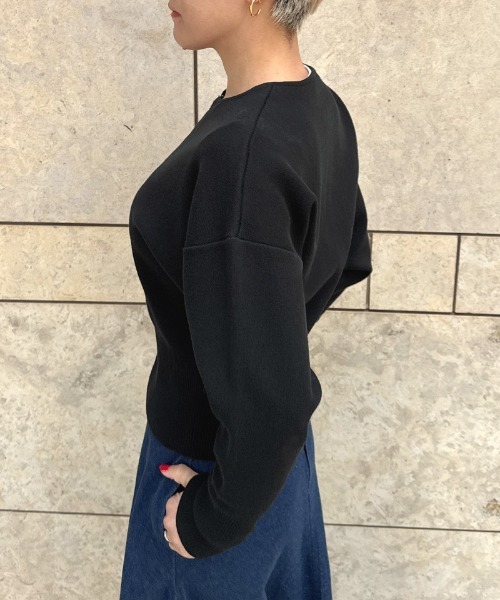 JENNE(ジェンヌ)の「接結コットンニット(カーディガン/ボレロ・レディース・ホワイト/ブラック/レッド・LARGE/MEDIUM/SMALL)」の11枚目の写真