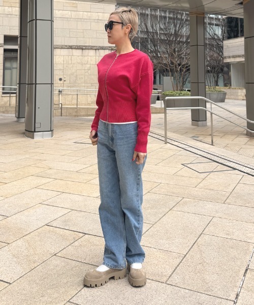 JENNE(ジェンヌ)の「接結コットンニット(カーディガン/ボレロ・レディース・ホワイト/ブラック/レッド・LARGE/MEDIUM/SMALL)」の14枚目の写真