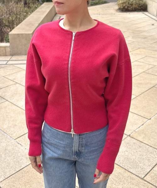 JENNE(ジェンヌ)の「接結コットンニット(カーディガン/ボレロ・レディース・ホワイト/ブラック/レッド・LARGE/MEDIUM/SMALL)」の15枚目の写真