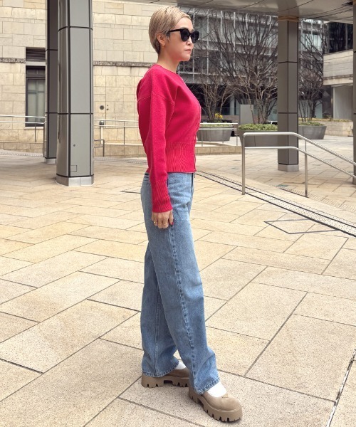 JENNE(ジェンヌ)の「接結コットンニット(カーディガン/ボレロ・レディース・ホワイト/ブラック/レッド・LARGE/MEDIUM/SMALL)」の17枚目の写真