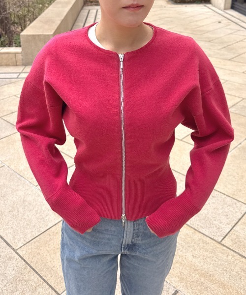 JENNE(ジェンヌ)の「接結コットンニット(カーディガン/ボレロ・レディース・ホワイト/ブラック/レッド・LARGE/MEDIUM/SMALL)」の18枚目の写真