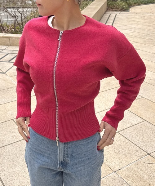 JENNE(ジェンヌ)の「接結コットンニット(カーディガン/ボレロ・レディース・ホワイト/ブラック/レッド・LARGE/MEDIUM/SMALL)」の22枚目の写真