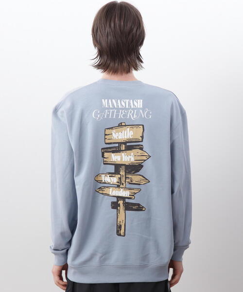 MANASTASH（マナスタッシュ）の「MANASTASH/マナスタッシュ　CREW SWEAT CAMPERS GATHERING/クルースウェット キャンパーズギャザリング（スウェット・メンズ・その他5/ブルー系その他3/その他・S/M/XL/L）」の7枚目の写真