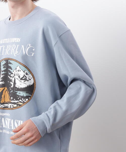 MANASTASH（マナスタッシュ）の「MANASTASH/マナスタッシュ　CREW SWEAT CAMPERS GATHERING/クルースウェット キャンパーズギャザリング（スウェット・メンズ・その他5/ブルー系その他3/その他・S/M/XL/L）」の9枚目の写真