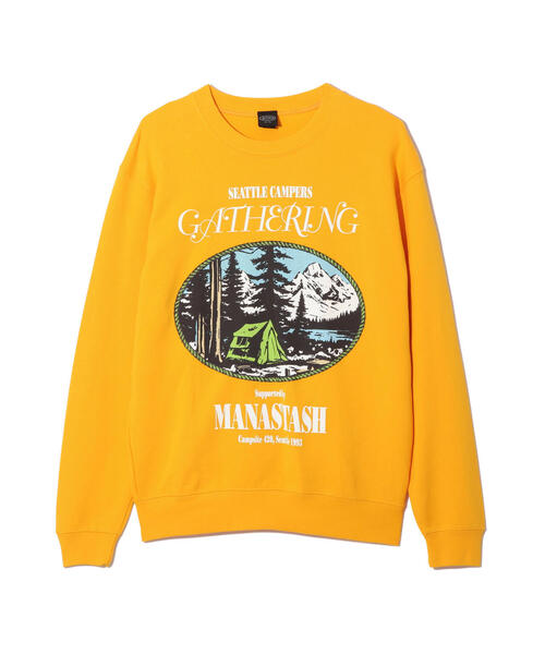 MANASTASH（マナスタッシュ）の「MANASTASH/マナスタッシュ　CREW SWEAT CAMPERS GATHERING/クルースウェット キャンパーズギャザリング（スウェット・メンズ・その他5/ブルー系その他3/その他・S/M/XL/L）」の16枚目の写真