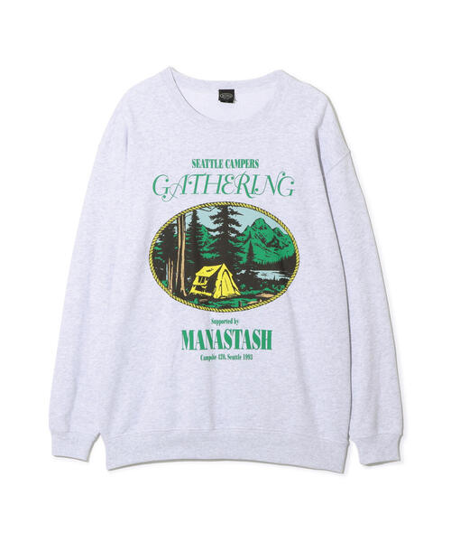 MANASTASH（マナスタッシュ）の「MANASTASH/マナスタッシュ　CREW SWEAT CAMPERS GATHERING/クルースウェット キャンパーズギャザリング（スウェット・メンズ・その他5/ブルー系その他3/その他・S/M/XL/L）」の20枚目の写真