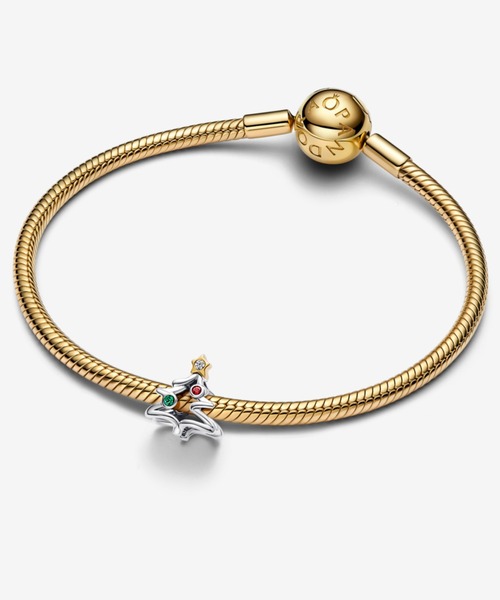 PANDORA チャーム パンドラ 14K PANDORA（パンドラ） チャーム PANDORA Sparkling & Polished Lines