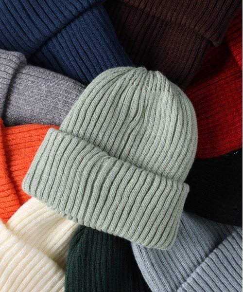 Right-on（ライトオン）の「【HONEYSUCKLE ROSE】ニットワッチ（ニットキャップ/ビーニー・レディース・グレー/オフホワイト/オレンジ/ケリーグリーン/ブラック/グリーン/レッド/ブラウン/ブルー/ターコイズブルー・フリー）」の6枚目の写真
