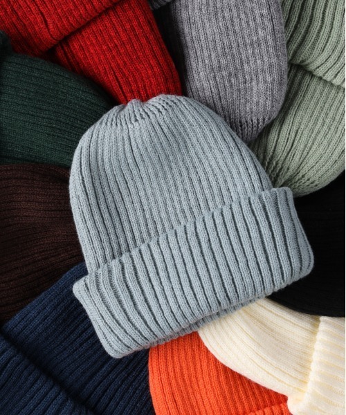 Right-on（ライトオン）の「【HONEYSUCKLE ROSE】ニットワッチ（ニットキャップ/ビーニー・レディース・グレー/オフホワイト/オレンジ/ケリーグリーン/ブラック/グリーン/レッド/ブラウン/ブルー/ターコイズブルー・フリー）」の7枚目の写真