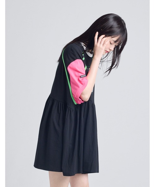 Little sunny bite(リトルサニーバイト)の「【RES】【little sunny bite】numbering dress(ワンピース・レディース・ブラック×グリーン/ブラック×ピンク/ホワイト・MEDIUM/SMALL)」の20枚目の写真