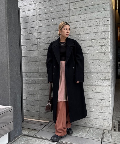 Ameri(アメリ)の「HALF SHEER LAYERED PANTS(スラックス・レディース・テラコッタ/スミクロ/ベージュ・SMALL/MEDIUM)」の14枚目の写真