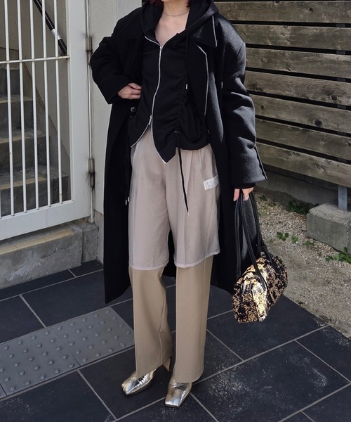 セール】HALF SHEER LAYERED PANTS（スラックス）｜Ameri（アメリ）の