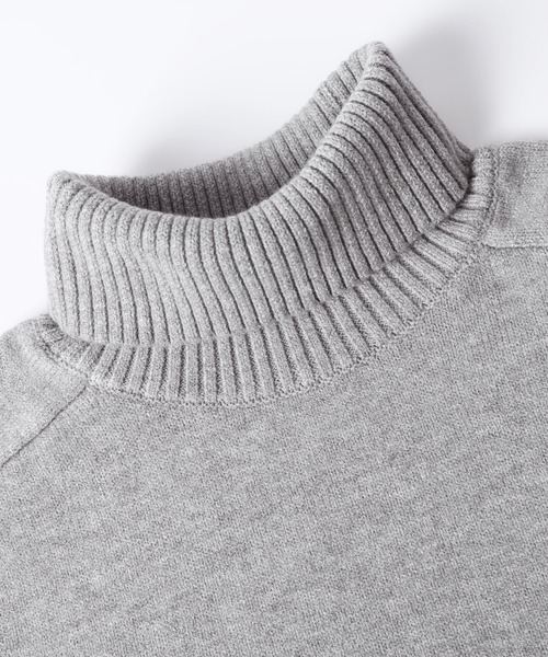 セール】袖口バイカラータートルネックニット（ニット/セーター