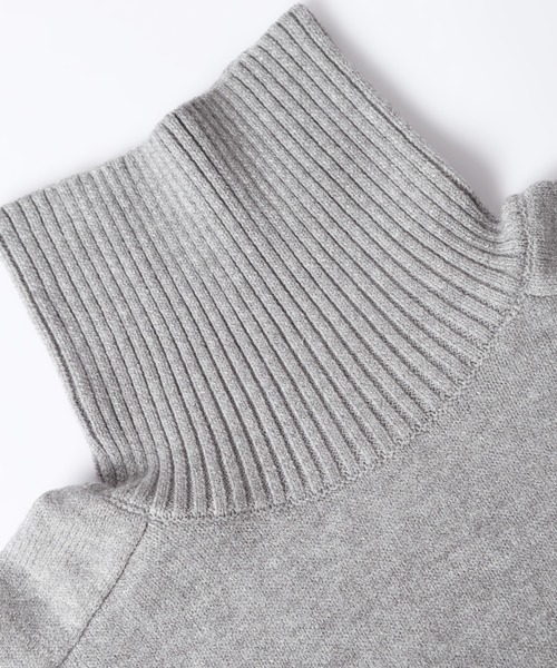 限界お値下げ　deres 13th タートルネックニット セール】 【S-LL】さりげないラメ感 配色ジャカード タートルネック