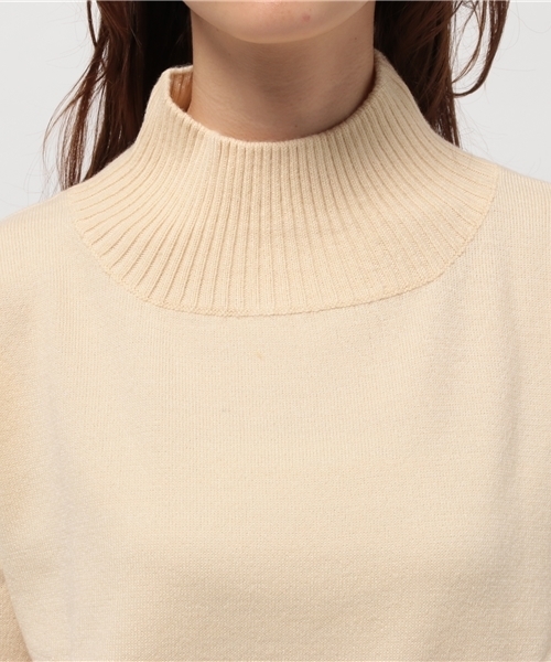 RAY CASSIN（レイカズン）の「ハイネックコクーンプルオーバー（ニット/セーター・レディース・ブラウン/ネイビー/キナリ・FREE）」の7枚目の写真