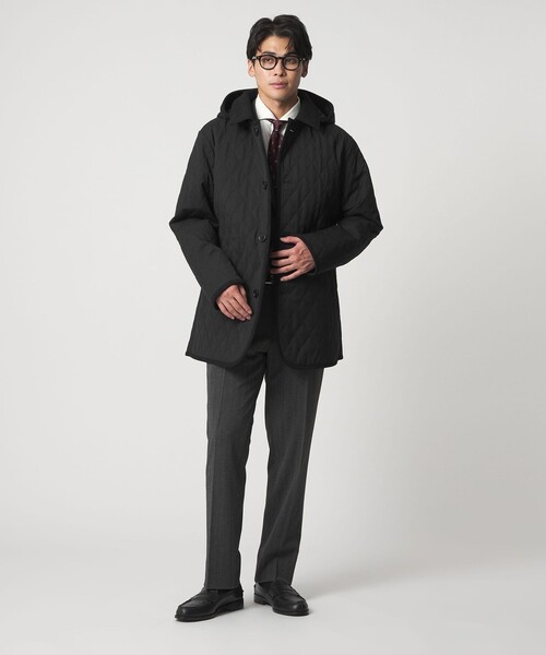 A DAY IN THE LIFE UNITED ARROWS(アデイインザライフユナイテッドアローズ)の「ウールライク サージ キルト ステンカラーコート<A DAY IN THE LIFE>(ステンカラーコート・メンズ・ダークグレー/ブラック/ネイビー・L/XL/M)」の6枚目の写真