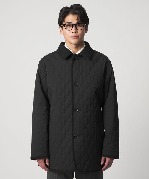 A DAY IN THE LIFE UNITED ARROWS(アデイインザライフユナイテッドアローズ)の「ウールライク サージ キルト ステンカラーコート<A DAY IN THE LIFE>(ステンカラーコート・メンズ・ダークグレー/ブラック/ネイビー・L/XL/M)」の13枚目の写真