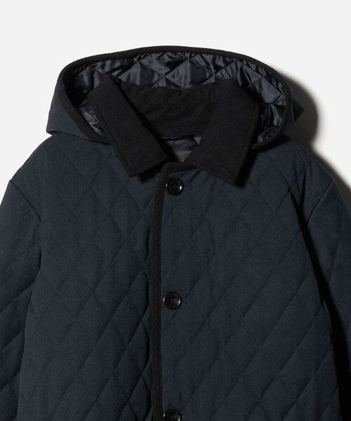 A DAY IN THE LIFE UNITED ARROWS(アデイインザライフユナイテッドアローズ)の「ウールライク サージ キルト ステンカラーコート<A DAY IN THE LIFE>(ステンカラーコート・メンズ・ダークグレー/ブラック/ネイビー・L/XL/M)」の17枚目の写真