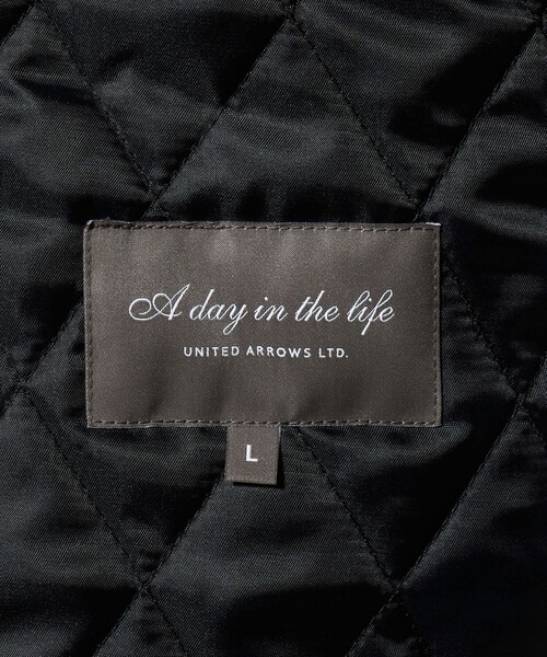 【BLACK】ウールライク サージ キルト ステンカラーコート<A DAY IN THE LIFE> A DAY IN THE LIFE ステンカラーコート コート ウールライク サージ