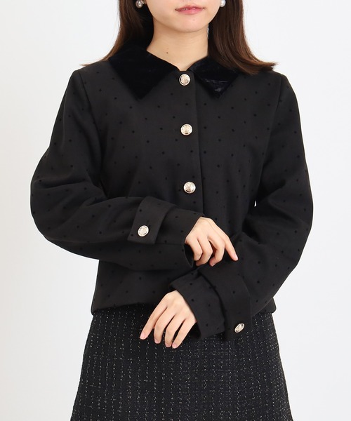 2WAYベロアカラーショートジャケット（その他アウター）｜ASTORIA