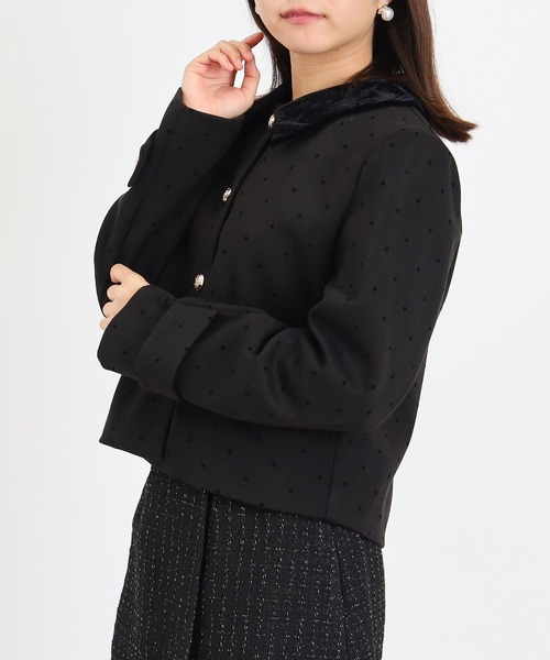 2WAYベロアカラーショートジャケット（その他アウター）｜ASTORIA