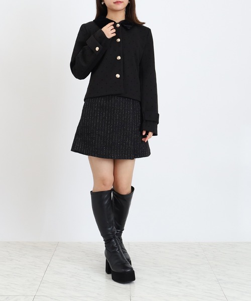 2WAYベロアカラーショートジャケット（その他アウター）｜ASTORIA