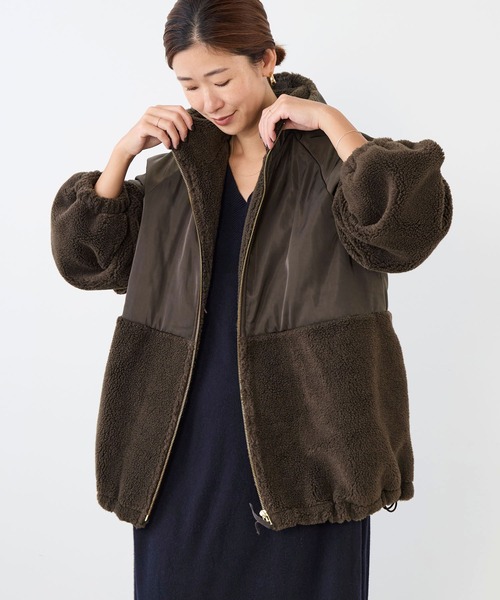 マイカアンドディール　ブルゾン ボアドッキングフーデットブルゾン（ブルゾン）｜MICA&DEAL（マイカ