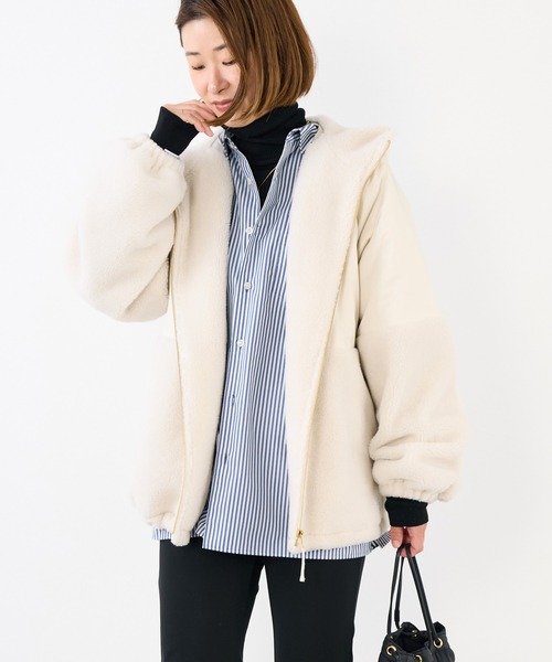 ボアドッキングフーデットブルゾン（ブルゾン）｜MICA&DEAL（マイカ