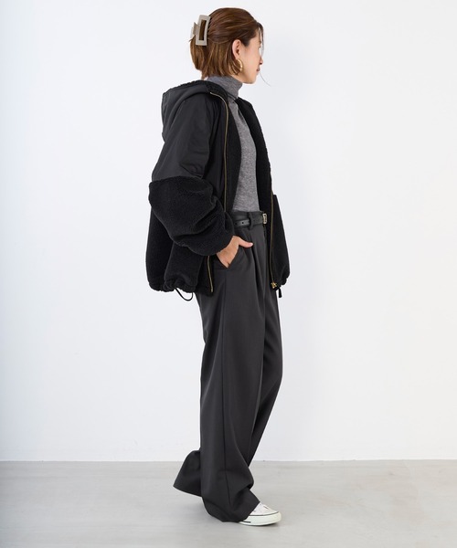 ボアドッキングフーデットブルゾン（ブルゾン）｜MICA&DEAL（マイカ