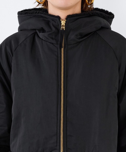 MICA&DEAL（マイカ＆ディール）の「ボアドッキングフーデットブルゾン（ブルゾン・レディース・オフホワイト/ブラック/ブラウン・FREE）」の19枚目の写真