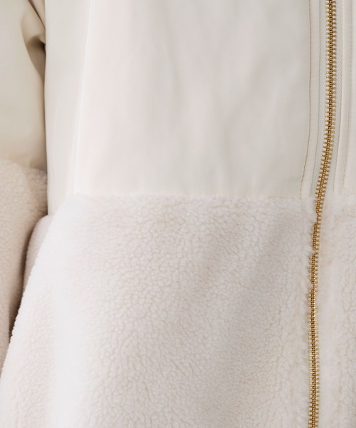 MICA&DEAL（マイカ＆ディール）の「ボアドッキングフーデットブルゾン（ブルゾン・レディース・オフホワイト/ブラック/ブラウン・FREE）」の20枚目の写真