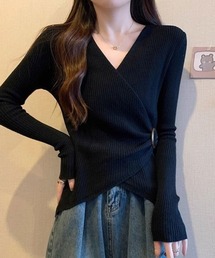 ウエストマーククロスニットトップス