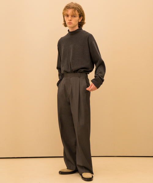 SIGNATURE（シグネチャ）の「ワンタックワイドスラックス[グレー]（スラックス・レディース・その他・SMALL/MEDIUM/LARGE）」の2枚目の写真