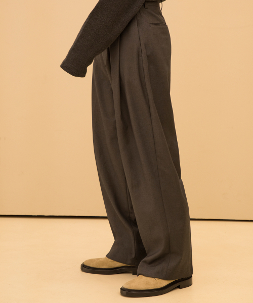 SIGNATURE（シグネチャ）の「ワンタックワイドスラックス[グレー]（スラックス・レディース・その他・SMALL/MEDIUM/LARGE）」の15枚目の写真