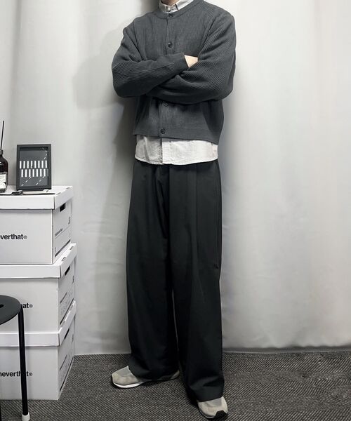 SIGNATURE（シグネチャ）の「ワンタックワイドスラックス[グレー]（スラックス・レディース・その他・SMALL/MEDIUM/LARGE）」の5枚目の写真