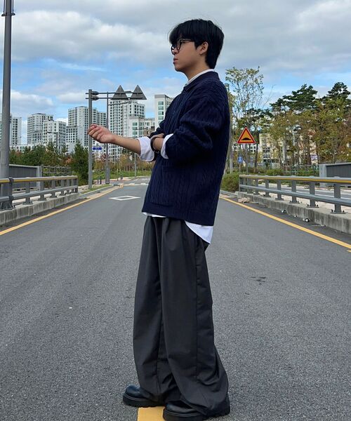 SIGNATURE（シグネチャ）の「ワンタックワイドスラックス[グレー]（スラックス・レディース・その他・SMALL/MEDIUM/LARGE）」の6枚目の写真