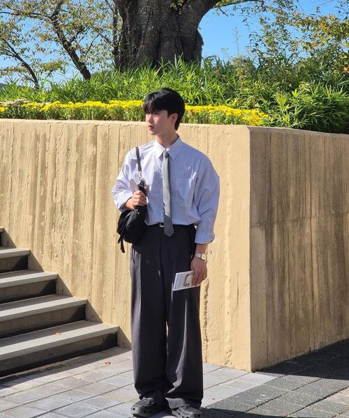 SIGNATURE（シグネチャ）の「ワンタックワイドスラックス[グレー]（スラックス・レディース・その他・SMALL/MEDIUM/LARGE）」の7枚目の写真