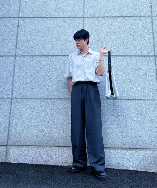 SIGNATURE（シグネチャ）の「ワンタックワイドスラックス[グレー]（スラックス・レディース・その他・SMALL/MEDIUM/LARGE）」の8枚目の写真
