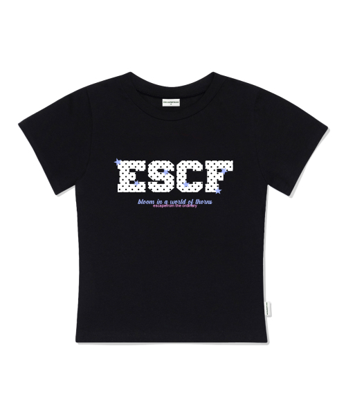 ESCAPEFROM(エスケープフロム)の「ドットスターブloomプリントスリムフィット半袖Tシャツブラック(Tシャツ/カットソー・レディース・その他・MEDIUM/LARGE)」の5枚目の写真