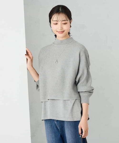 a.v.v（アーヴェヴェ）の「【2SET】クロップドニット＆ニットベスト（ニット/セーター・レディース・ブルー/グレー/グレー系その他/ブラック・34/36/38/42/40）」の18枚目の写真