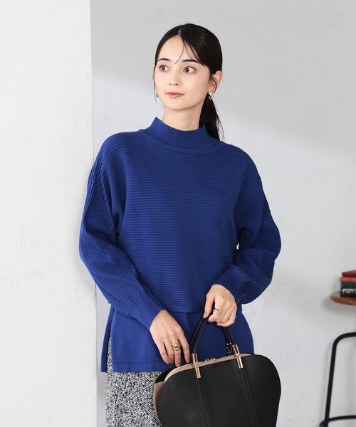 a.v.v（アーヴェヴェ）の「【2SET】クロップドニット＆ニットベスト（ニット/セーター・レディース・ブルー/グレー/グレー系その他/ブラック・34/36/38/42/40）」の5枚目の写真