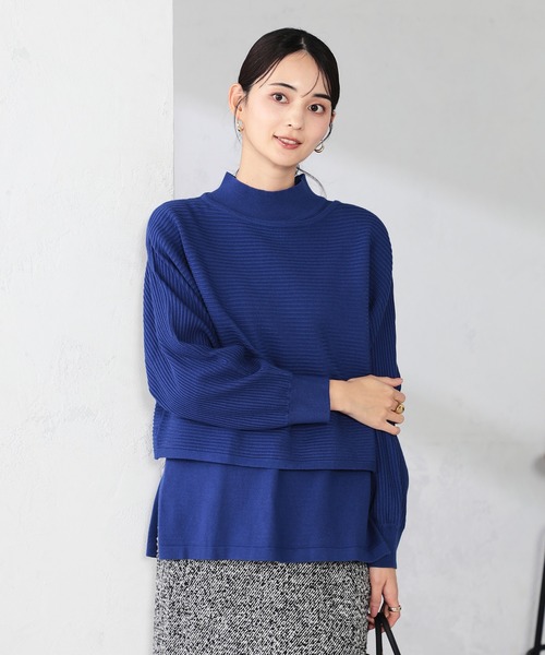 a.v.v（アーヴェヴェ）の「【2SET】クロップドニット＆ニットベスト（ニット/セーター・レディース・ブルー/グレー/グレー系その他/ブラック・34/36/38/42/40）」の7枚目の写真
