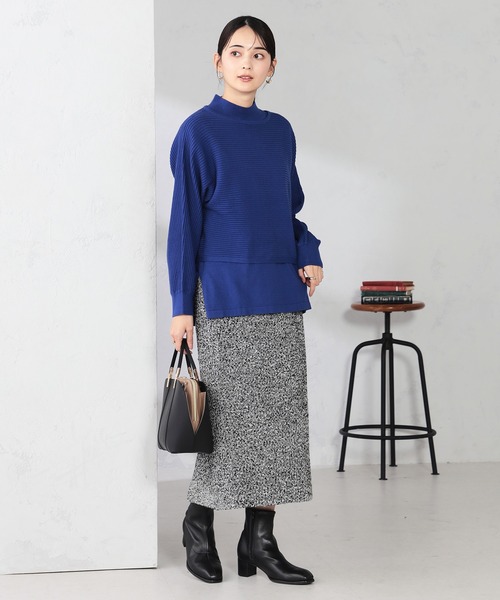 a.v.v（アーヴェヴェ）の「【2SET】クロップドニット＆ニットベスト（ニット/セーター・レディース・ブルー/グレー/グレー系その他/ブラック・34/36/38/42/40）」の9枚目の写真