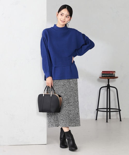 a.v.v（アーヴェヴェ）の「【2SET】クロップドニット＆ニットベスト（ニット/セーター・レディース・ブルー/グレー/グレー系その他/ブラック・34/36/38/42/40）」の11枚目の写真