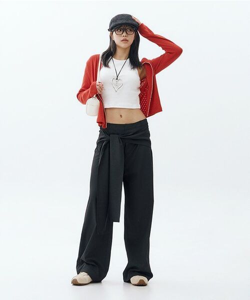 MUSINSA STANDARD WOMAN（ムシンサスタンダードウーマン）の「ウィメンズレーサーバッククロップタンクトップ[ホワイト]（Tシャツ/カットソー・レディース・その他・SMALL/MEDIUM/LARGE/X-SMALL）」の12枚目の写真