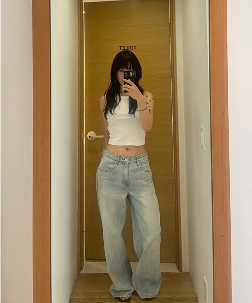 MUSINSA STANDARD WOMAN（ムシンサスタンダードウーマン）の「ウィメンズレーサーバッククロップタンクトップ[ホワイト]（Tシャツ/カットソー・レディース・その他・SMALL/MEDIUM/LARGE/X-SMALL）」の16枚目の写真